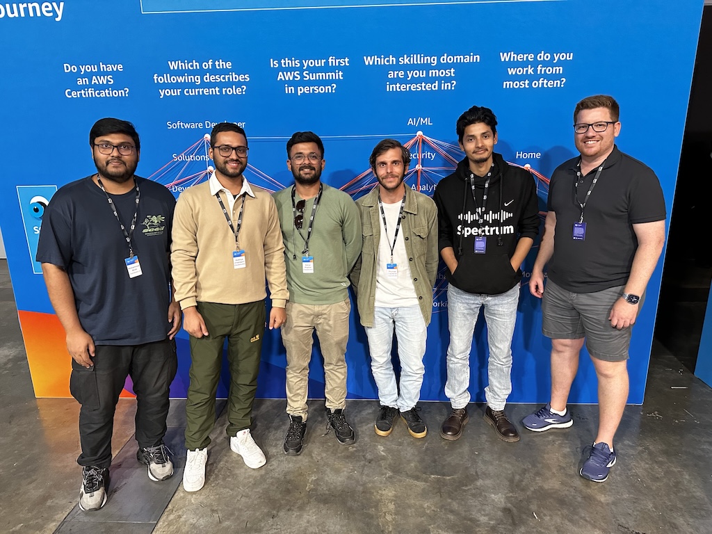 The Cloud Shuttle team at the AWS Sydney Summit in 2024.